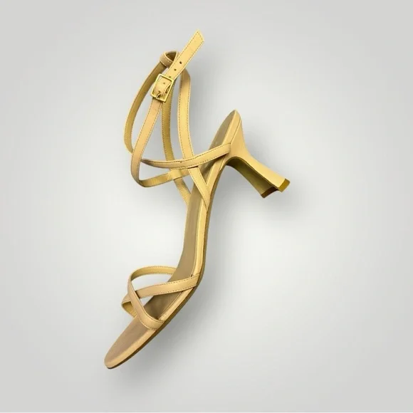 M. GEMI‎ The Caterina flared Heel Sandal Sz 41 Tan - Picture 4 of 9